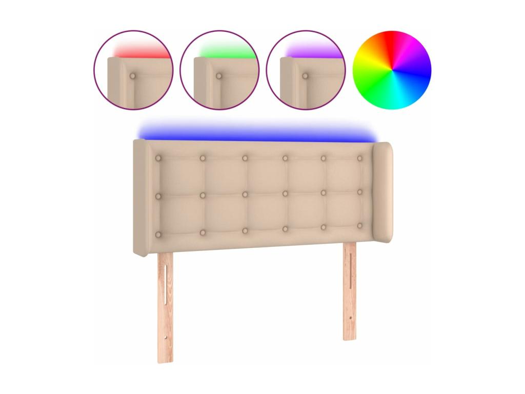 93 x 16 x 88 cm Bed Faux Leather Leather Brown