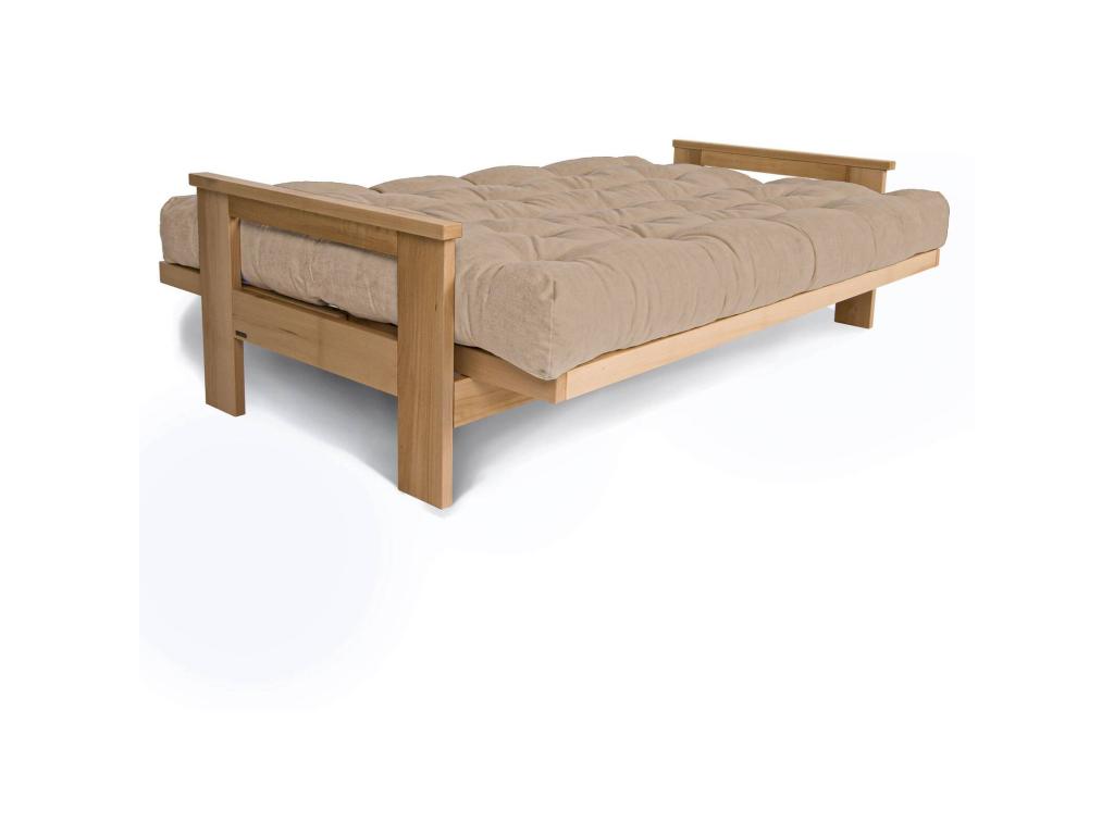 200 x 145 x 83 cm Sofa Wood Beige