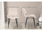 51 x 60 x 80 cm Chair Velvet Metal Cream
