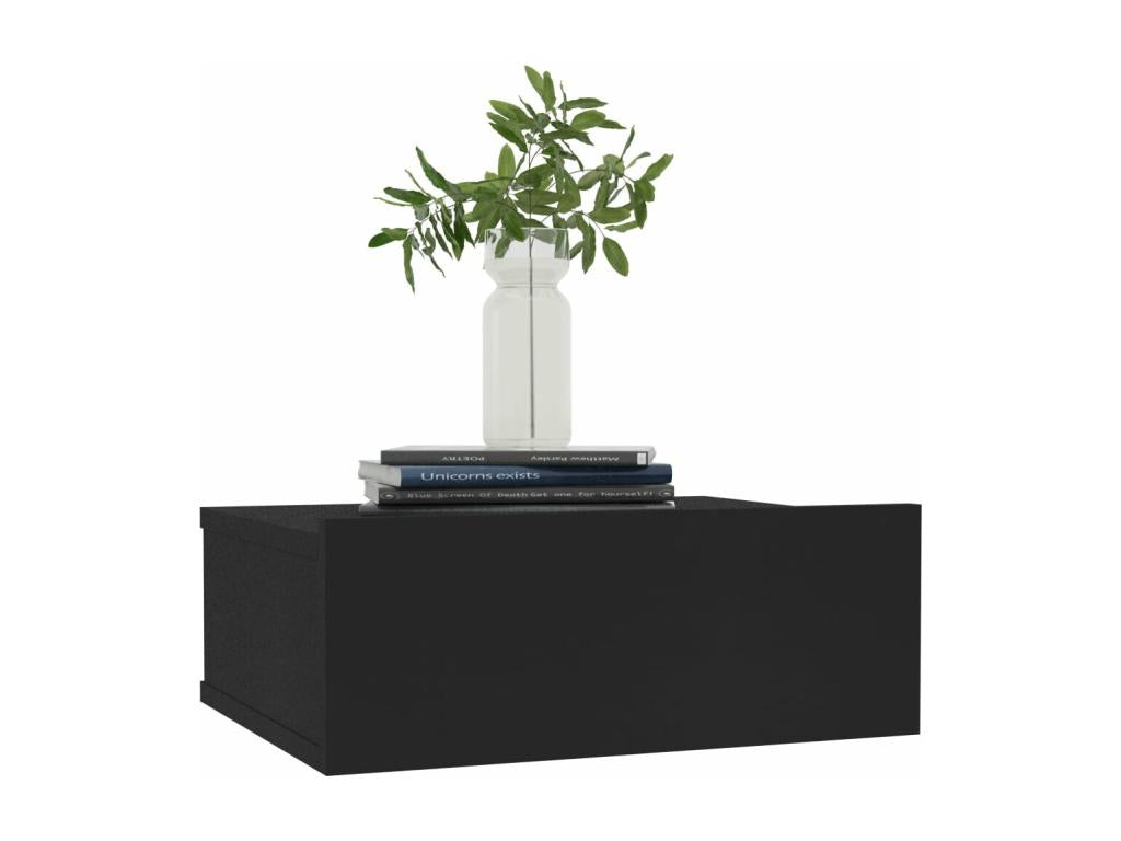 40 x 30 x 15 cm Nightstand Wood Black