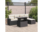 62 x 69 x 62 cm Patio Furniture Set 6-piece Resin Wicker Resin Black