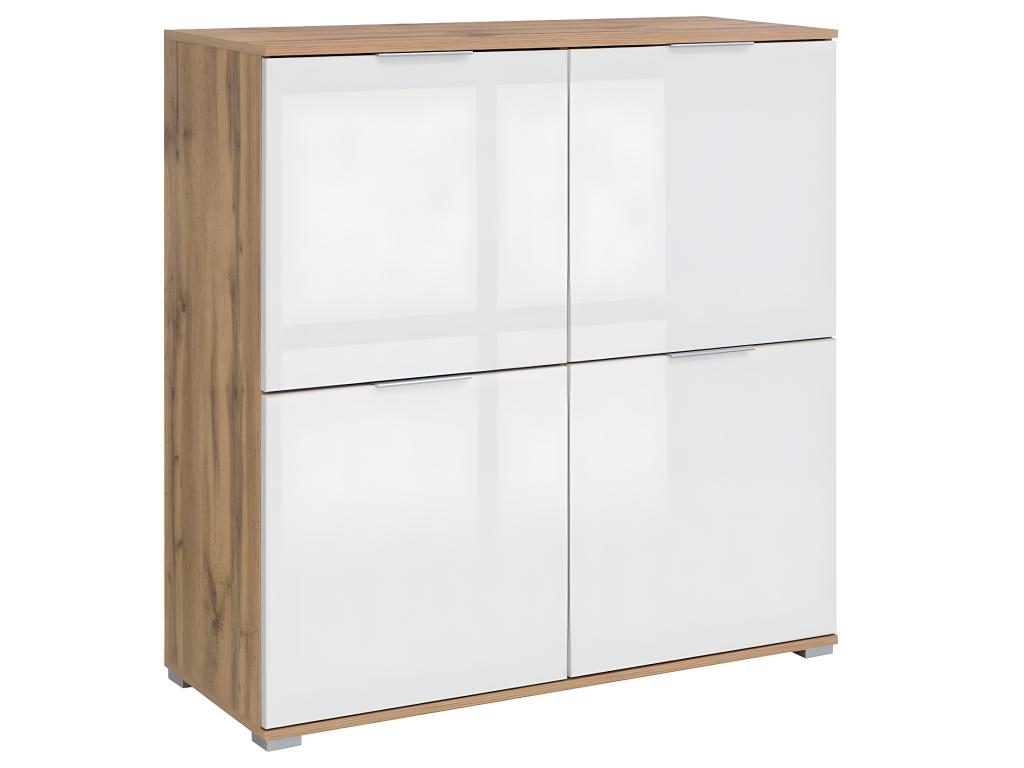 104 x 41 x 106 cm Sideboard 4-door Wood Light Natural