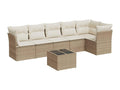 62 x 62 x 69 cm Patio Furniture Set 7-piece Resin Wicker Resin Beige