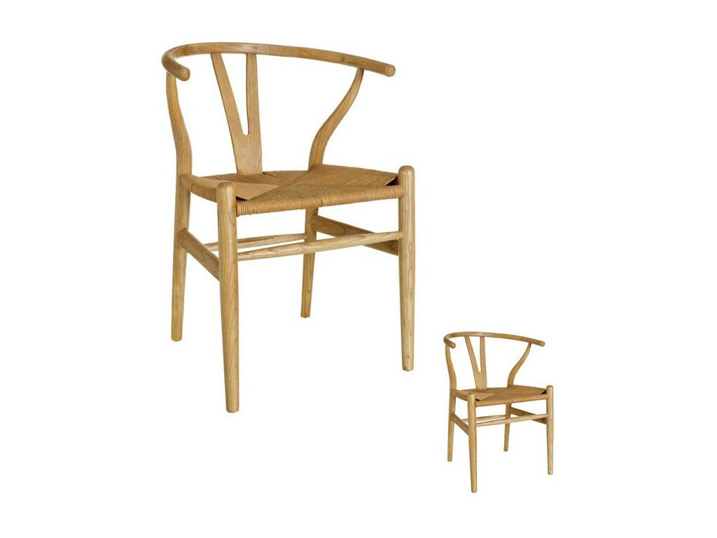56 x 50 x 80 cm Chair Wood Light Natural