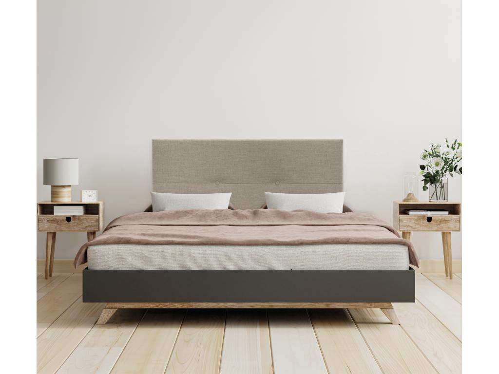 110 x 105 cm Bed Wood Brown