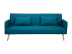 188 x 82 x 77 cm Sleeper Sofa Wood Fabric Blue