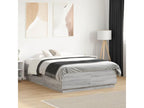 120 x 190 cm Bed Frame Wood Gray
