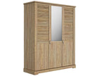140 x 190 cm Wardrobe Wood Light Natural