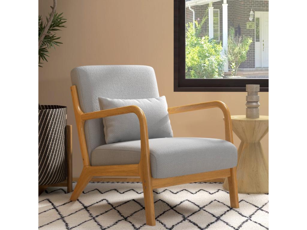 Armchair Wood Gray