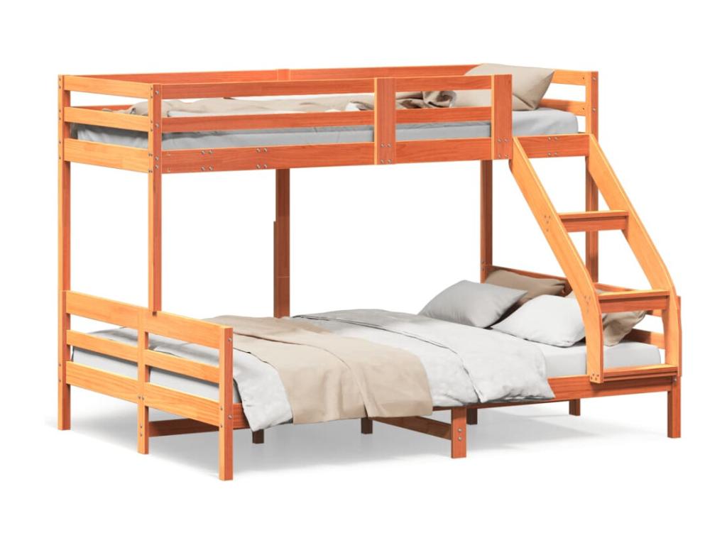 80 x 200 cm Bed Wood Brown