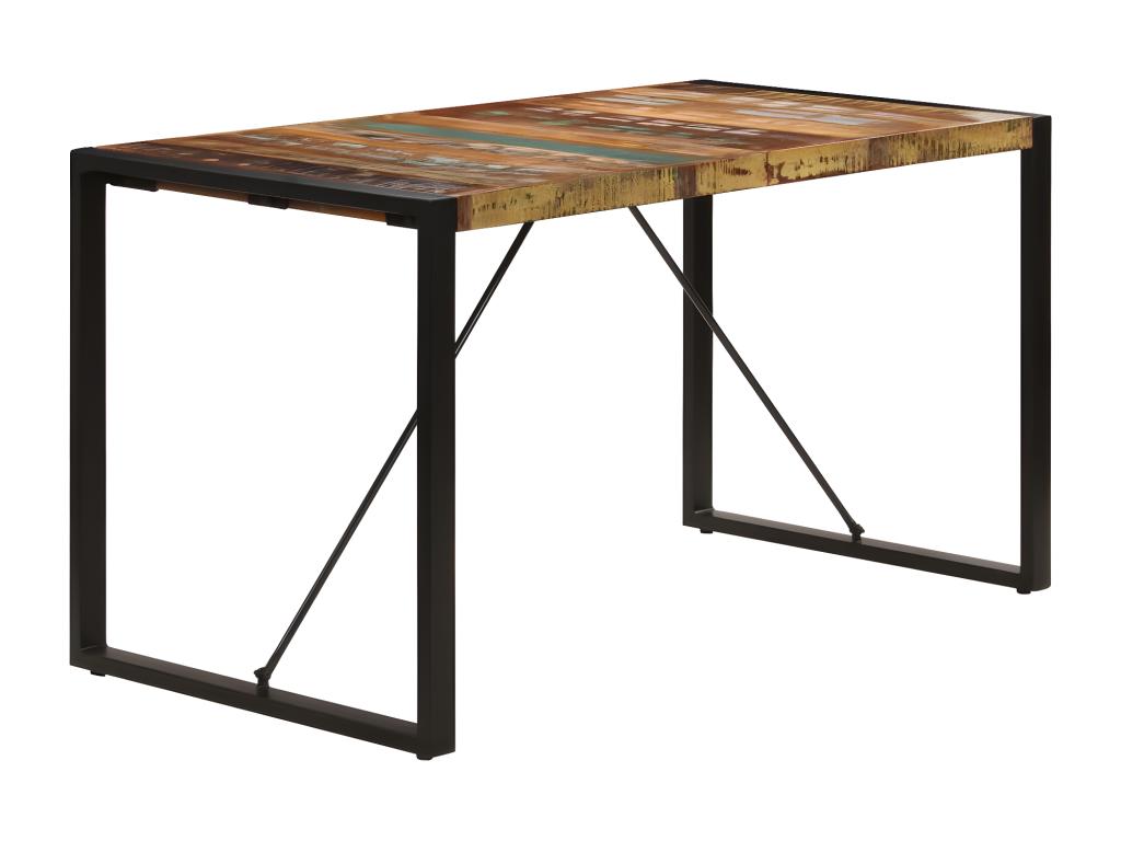 140 x 70 x 75 cm Dining Table Wood Multicolor