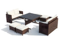 74 x 41 x 37 cm Patio Furniture Set Resin Wicker Resin Brown