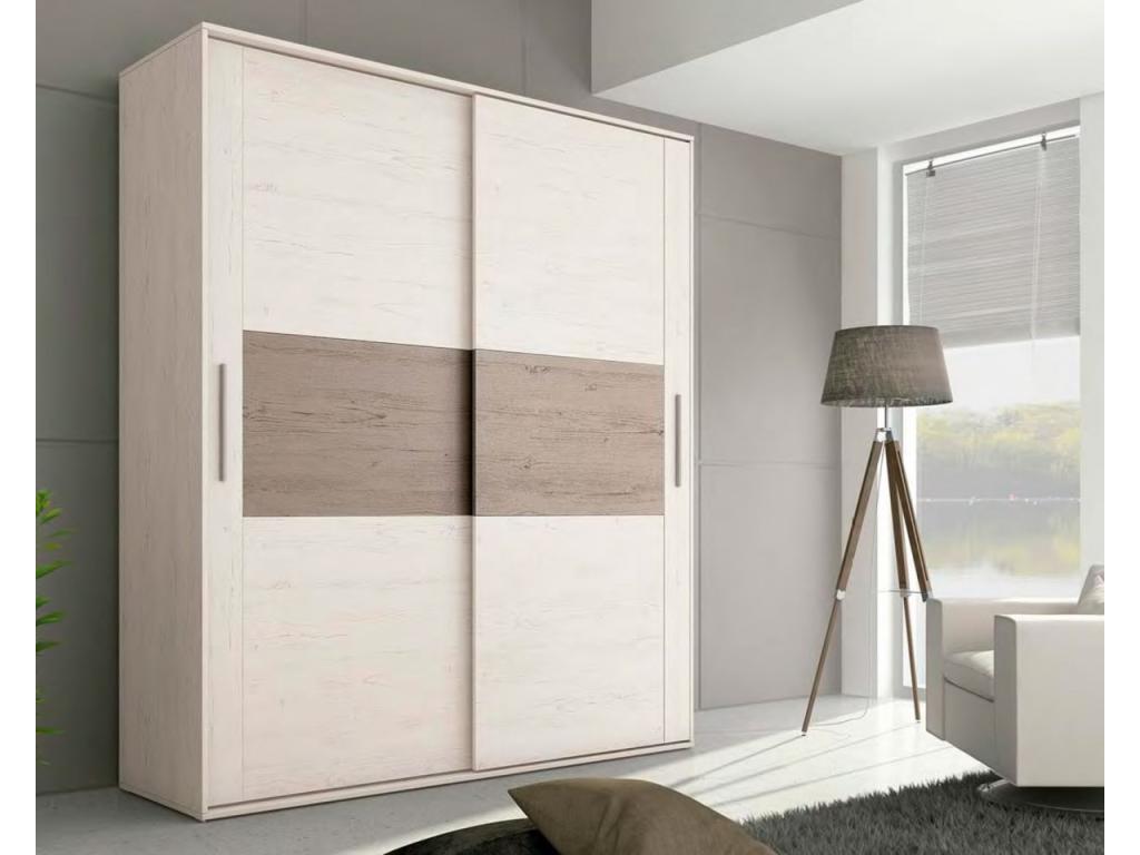180 x 55 x 207 cm Wardrobe 2-door Wood Light Natural