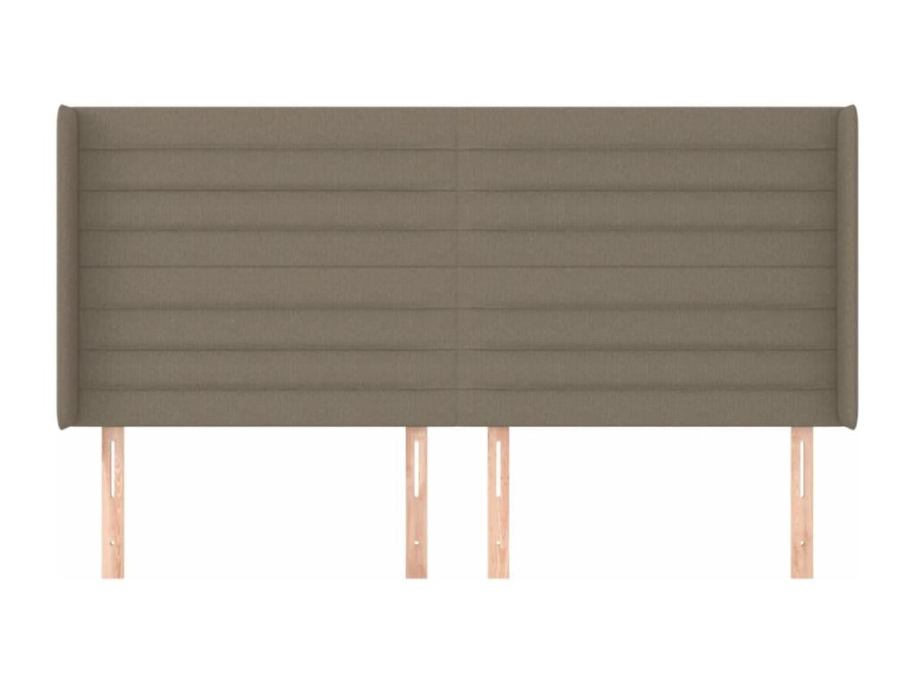 183 x 16 x 128 cm Bed Fabric Taupe