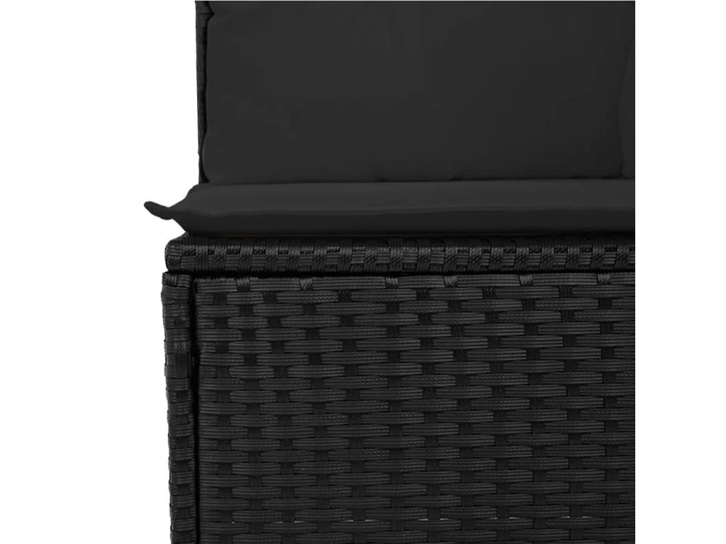 65 x 62 x 69 cm Patio Furniture Set 7-piece Resin Wicker Resin Black