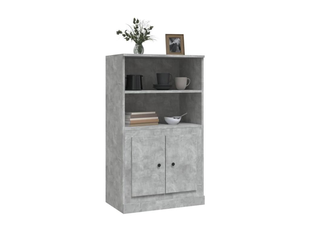 60 x 35.5 x 103.5 cm Sideboard Wood Concrete Finish Gray