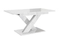 180 x 80 x 75 cm Dining Table Extendable Wood White