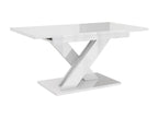 180 x 80 x 75 cm Dining Table Extendable Wood White
