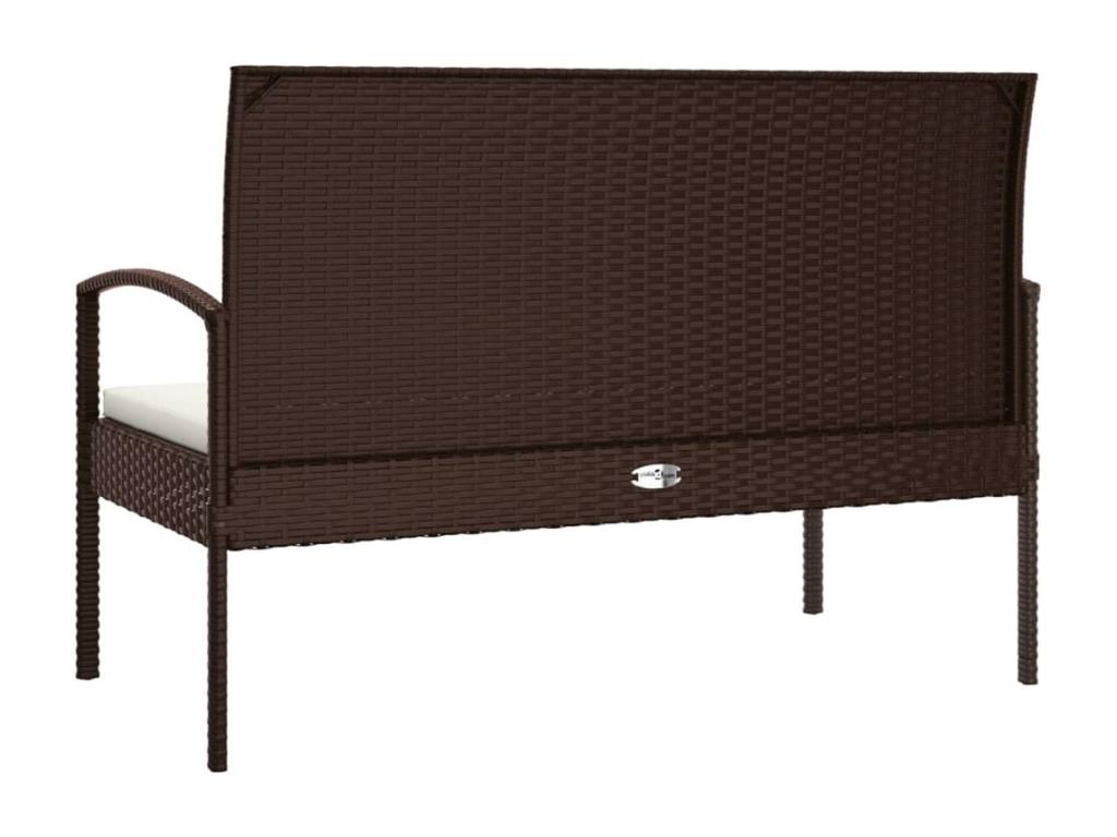 300 x 50 x 60 cm Garden Bench Resin Wicker Resin Brown