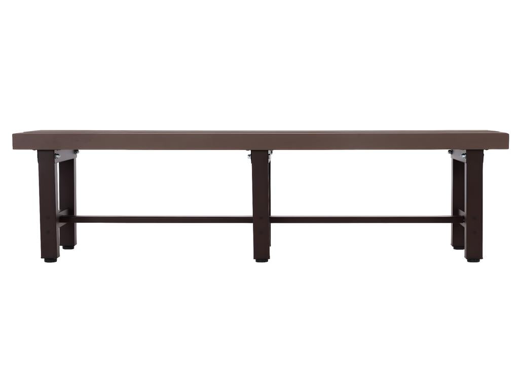 100 x 51 x 110 cm Garden Bench Wood Metal Brown