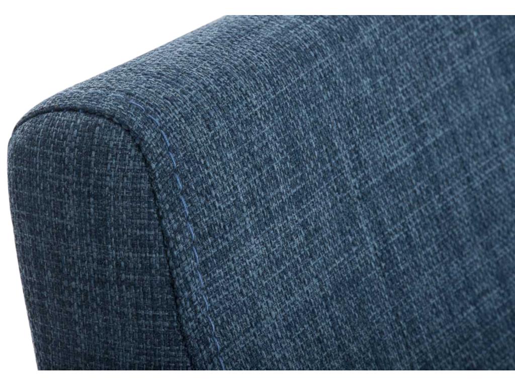 40 x 50 x 90 cm Chair Set of 2 Fabric Steel Blue