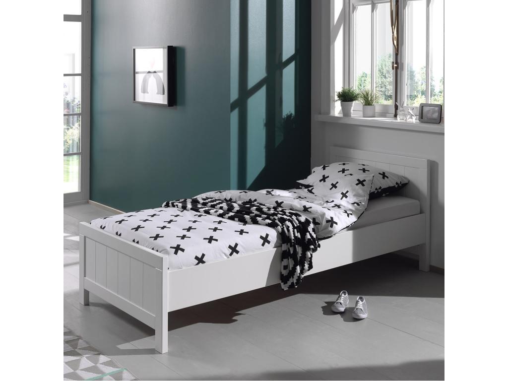 90 x 200 cm Bed Wood White