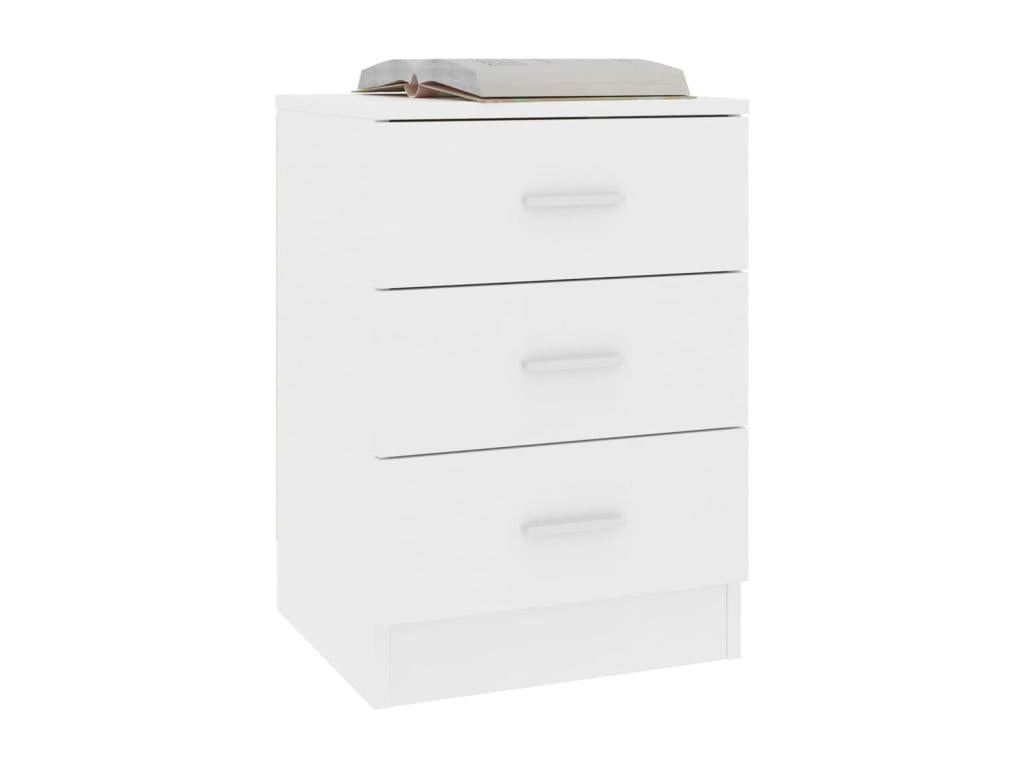 38 x 35 x 56 cm Nightstand Wood White