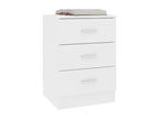 38 x 35 x 56 cm Nightstand Wood White