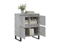 60 x 35 x 70 cm Sideboard Wood Concrete Finish Gray