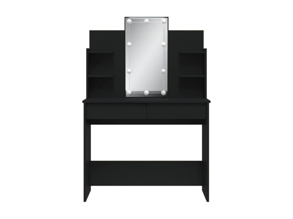 96 x 40 x 142 cm Vanity Table Wood Black