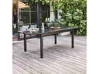 120 x 120 x 72 cm Table Extendable Steel Black