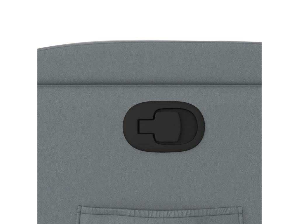 74 x 86 x 93 cm Recliner Faux Leather Leather Gray