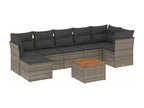 55 x 62 x 69 cm Patio Furniture Set 8-piece Resin Wicker Resin Gray