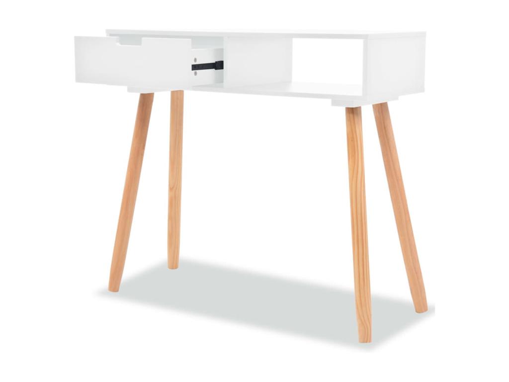80 x 30 x 72 cm Console Table Solid Wood White
