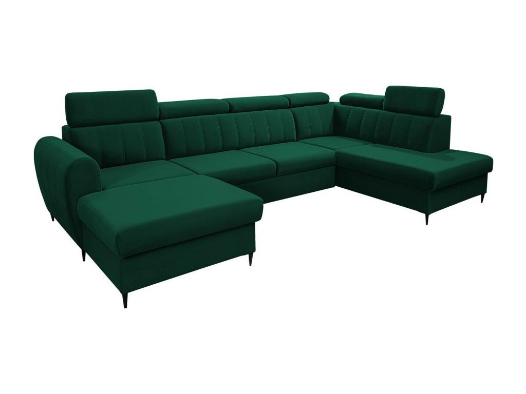 355 x 200 x 90 cm Sectional Sofa Metal Green