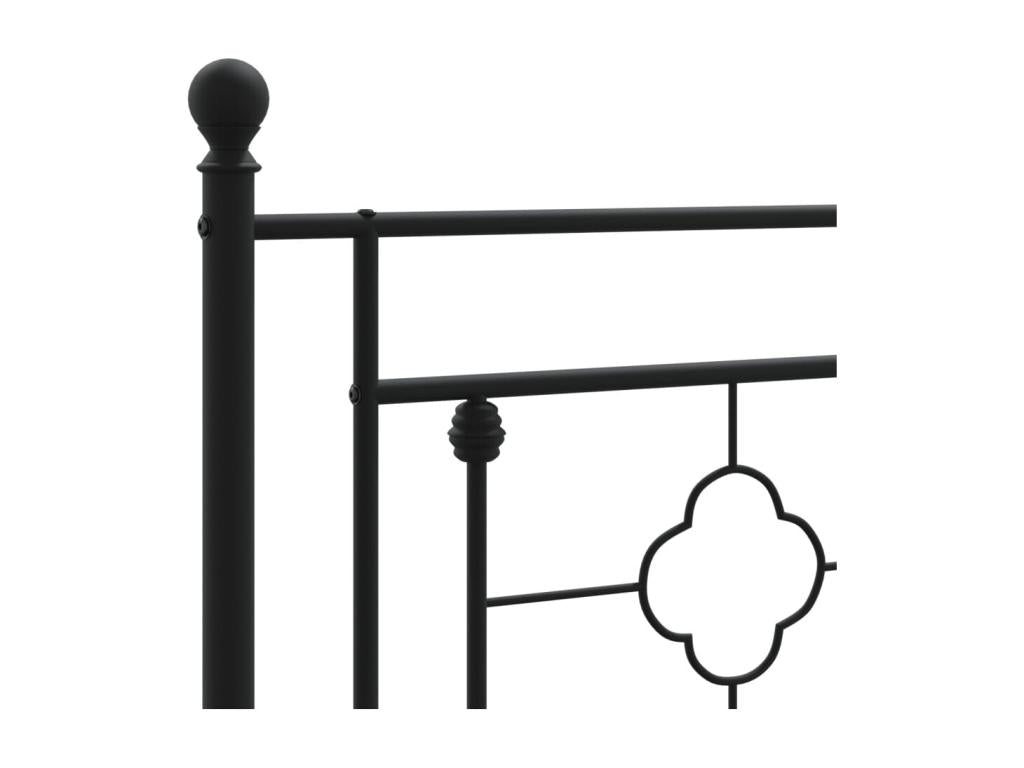 180 x 200 cm Bed Frame Metal Steel Black