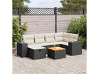 62 x 69 x 62 cm Patio Furniture Set 7-piece Resin Wicker Resin Black