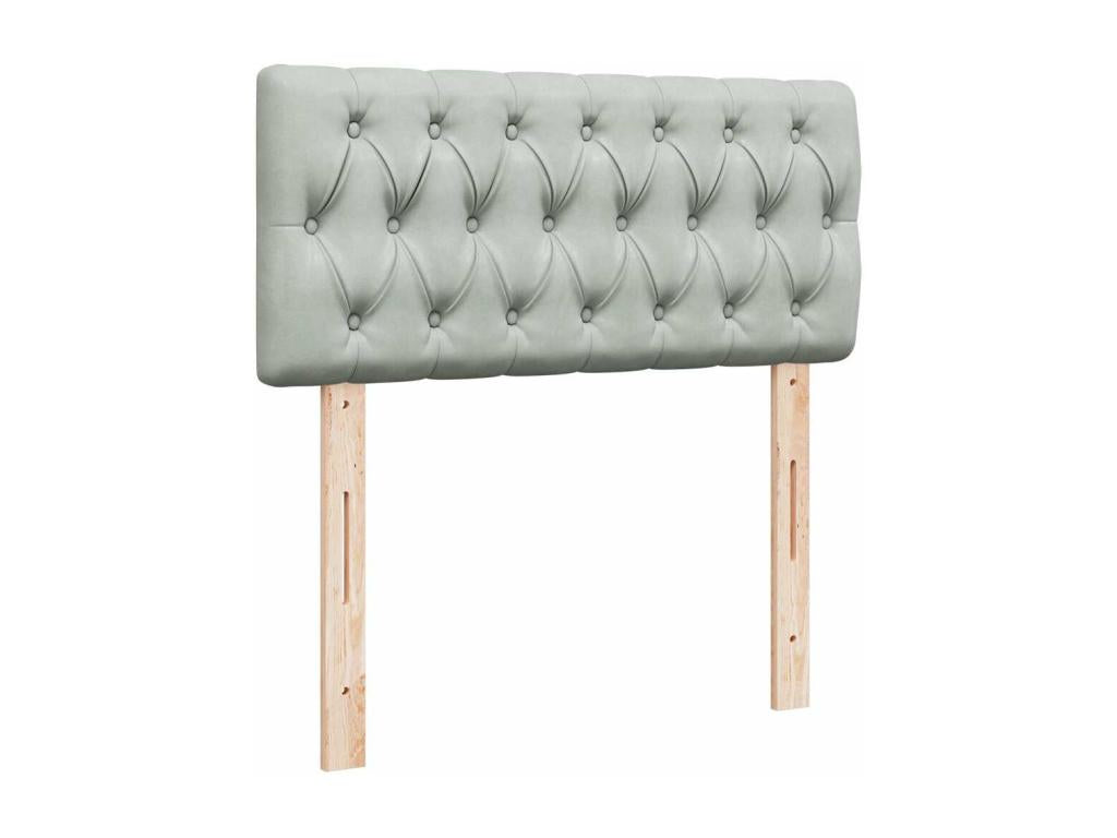 90 x 190 cm Bed Frame Velvet Gray