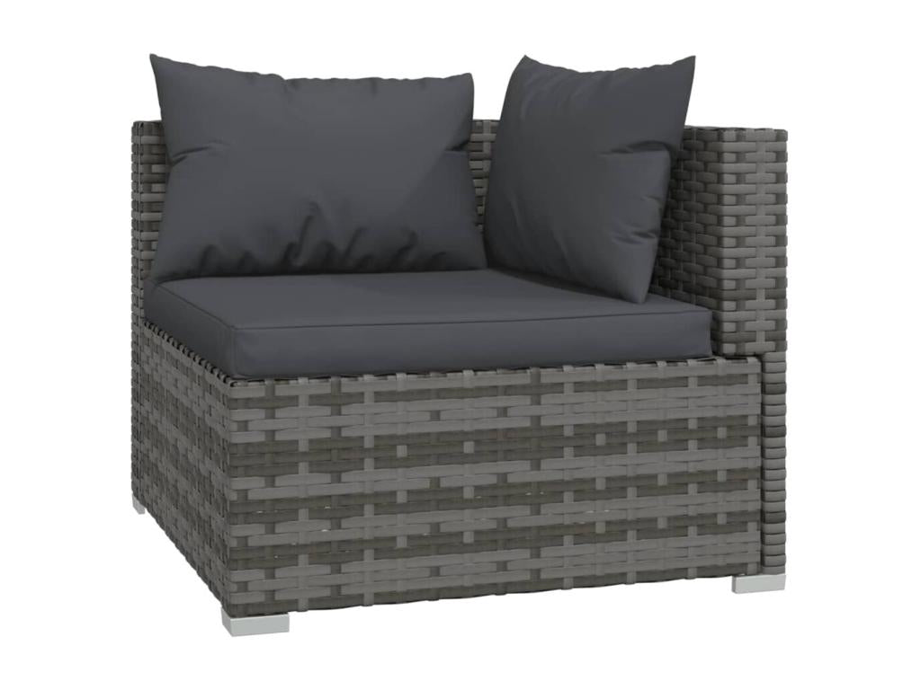 70 x 63 x 60 cm Patio Furniture Set 5-piece Resin Wicker Resin Gray
