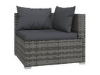 70 x 63 x 60 cm Patio Furniture Set 5-piece Resin Wicker Resin Gray