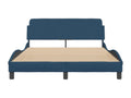 140 x 190 cm Bed Frame Fabric Blue
