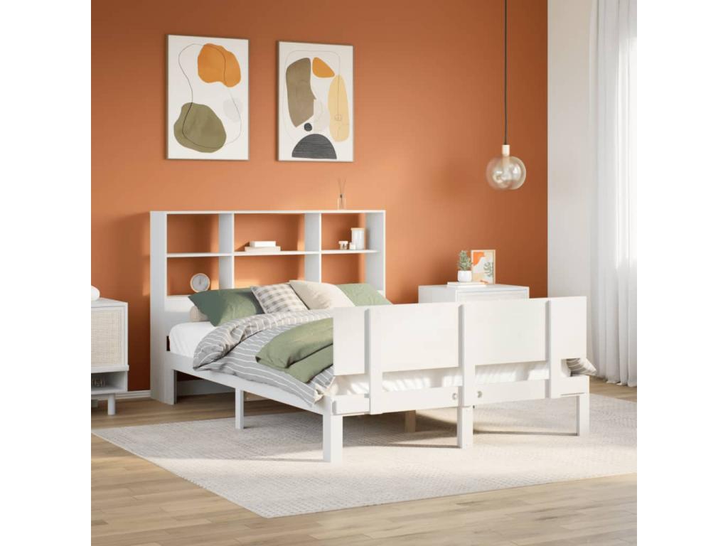 150 x 200 cm Bookshelf Wood White