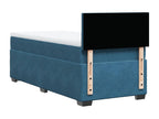 90 x 190 cm Box Spring Bed with Mattress Velvet Blue