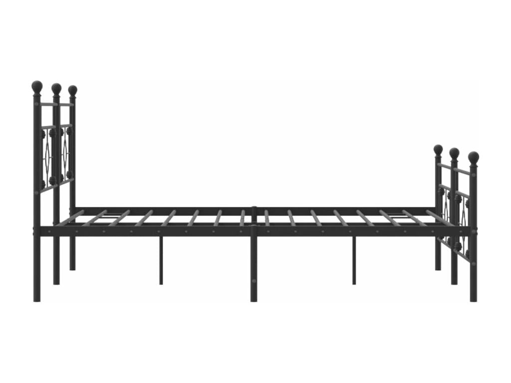 180 x 200 cm Bed Frame Metal Steel Black