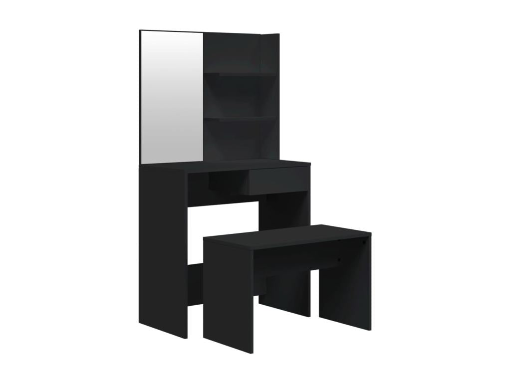 74.5 x 40 x 141 cm Vanity Table Wood Black