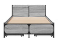 75 x 190 cm Bed Frame Wood Gray