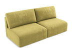 102 x 216 x 79 cm Sleeper Sofa Wood Green