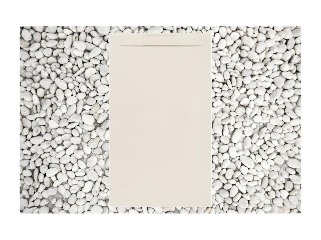 110 x 90 cm Shower Tray Resin Marble Beige