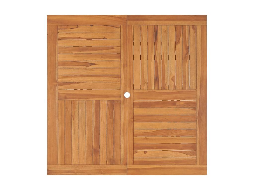 110 x 110 x 75 cm Table Solid Wood Steel Multicolor