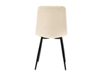117 x 68 cm Chair Wood Velvet Beige